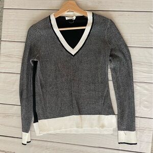 rag & bone Black and White V-Neck Sweater